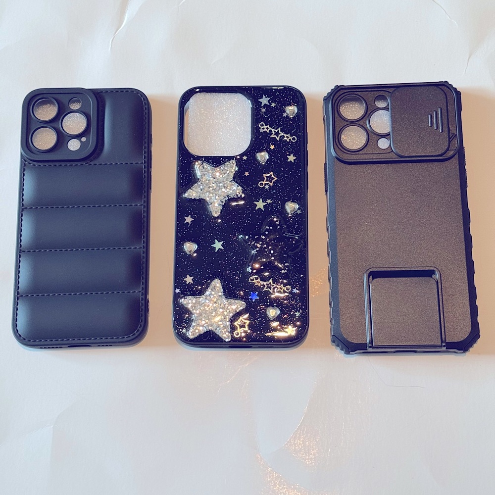 ‼️CLEARANCE ‼️3pc iphone 15Promax Sport Anti-drop Phone Case Colors Black
